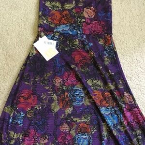 NWT XXS Floral Lace Print Maxi Skirt